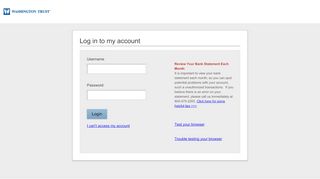 
                            11. The Washington Trust Company | Login