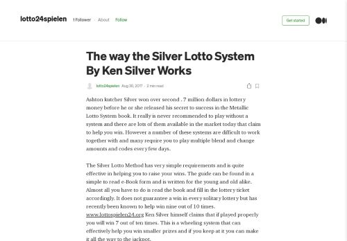 
                            10. The way the Silver Lotto System By Ken Silver Works - Medium