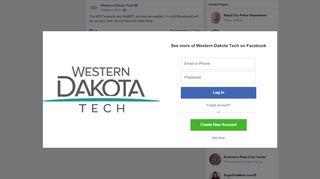 
                            4. The WDT website and MyWDT are now... - Western Dakota Tech ...