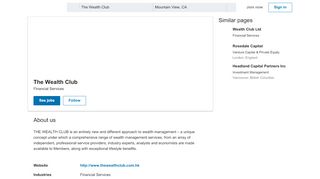 
                            8. The Wealth Club | LinkedIn