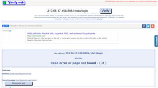 
                            2. The Web Verification Company - site info for: 210.56.17.108 ...