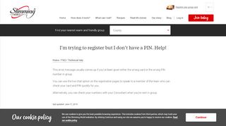 
                            4. The website is telling me that my card and PIN are ... - Slimming World