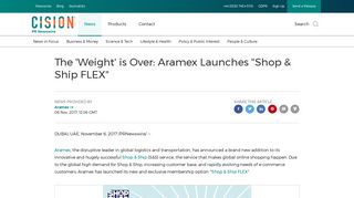 
                            11. The 'Weight' is Over: Aramex Launches 