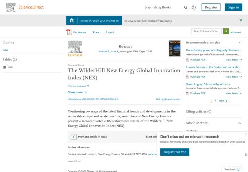 
                            13. The WilderHill New Energy Global Innovation Index (NEX ...