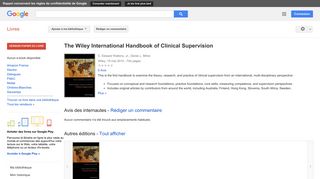 
                            9. The Wiley International Handbook of Clinical Supervision