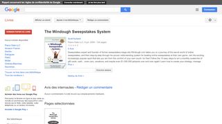 
                            11. The Windough Sweepstakes System - Résultats Google Recherche de Livres