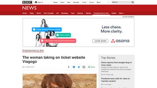 
                            9. The woman taking on ticket website Viagogo - BBC News