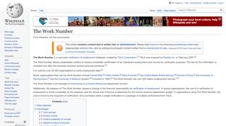 
                            13. The Work Number - Wikipedia