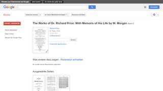 
                            9. The Works of Dr. Richard Price. With Memoirs of His Life by W. Morgan