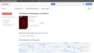 
                            5. The Works of Shakespeare: Cymbeline