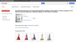 
                            7. The World of fashion and continental feuilletons [afterw.] The ...