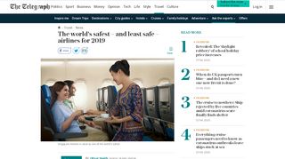 
                            13. The world's safest – and least safe – airlines - The Telegraph