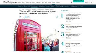 
                            4. The 'world's smallest museum' opens inside a West Yorkshire phone box