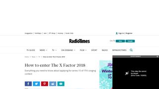 
                            2. The X Factor 2018: How to apply, application form, how to be on series ...