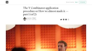 
                            10. The YCombinator application procedure or How we almost made it ...