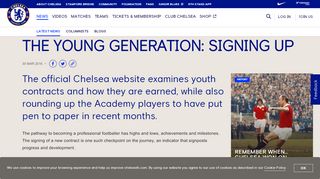 
                            3. The Young Generation: Signing up | Official Site ... - Chelsea FC