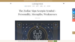 
                            13. The Zodiac Sign Scorpio Symbol - Personality, Strengths ...