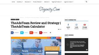 
                            6. TheAdsTeam Review and Strategy | TheAdsTeam Calculator - Tegonity