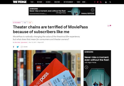 
                            13. Theater chains are terrified of MoviePass because of ...