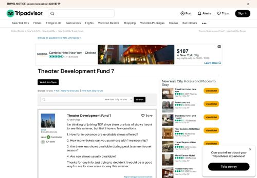 
                            5. Theater Development Fund ? - New York City Forum - ...