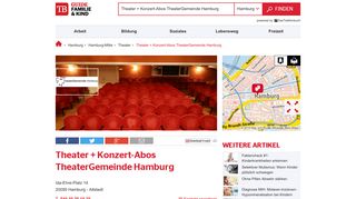 
                            11. Theater + Konzert-Abos TheaterGemeinde Hamburg in Hamburg-Mitte ...