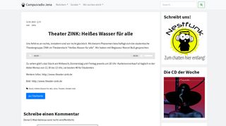 
                            4. Theater ZINK: Heißes Wasser für alle - Campusradio Jena