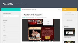 
                            3. Theatersluts Account – AccountsZ