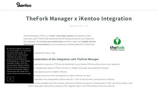 
                            9. TheFork Manager x iKentoo Integration | iKentoo