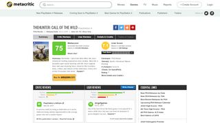 
                            5. theHunter: Call of the Wild for PlayStation 4 Reviews - Metacritic