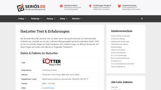 
                            5. theLotter Erfahrungen: Betrug oder seriös? » Zum Test (Februar 2019)