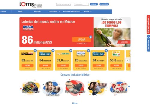 
                            4. theLotter México: ▷Las mejores loterías del mundo online