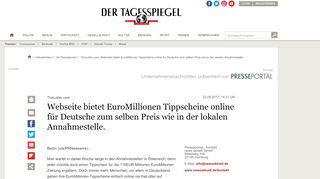 
                            10. TheLotter.com: Webseite bietet EuroMillionen Tippscheine online für ...