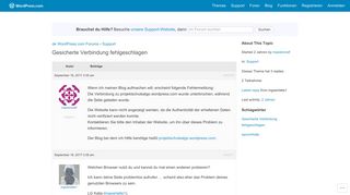 
                            3. Thema: Gesicherte Verbindung fehlgeschlagen | de.WordPress.com Forums