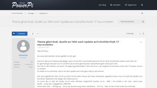 
                            3. Thema glöst Kodi, Quelle zur NAS nach Update auf LibreElec/Kodi 17 ...