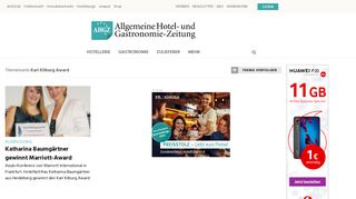 
                            12. Thema Karl Kilburg Award - Allgemeine Hotel- und Gastronomie-Zeitung
