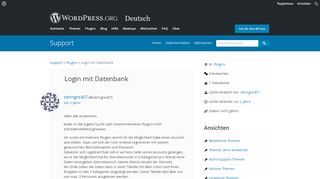 
                            7. Thema: Login mit Datenbank | WordPress.org