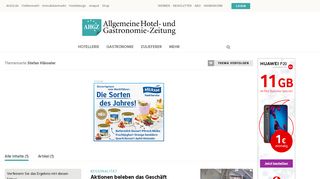 
                            9. Thema Stefan Hänseler - Allgemeine Hotel- und Gastronomie-Zeitung