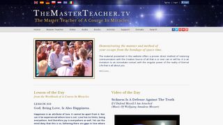 
                            6. TheMasterTeacher.tv - The Master Teacher of A Course In Miracles