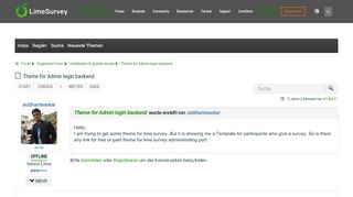 
                            13. Theme for Admin login backend. - LimeSurvey forums