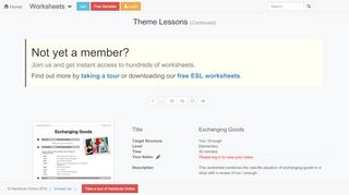 
                            5. Theme Lessons (Continued) - Handouts Online: English Worksheets ...
