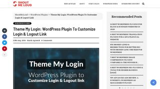 
                            8. Theme My Login: WordPress Plugin To Customize Login And Logout ...