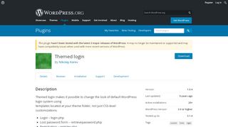 
                            9. Themed login | WordPress.org