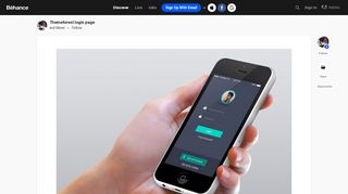 
                            7. Themeforest login page on Behance