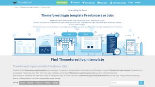 
                            11. Themeforest login template Freelancers or Jobs Online - Truelancer