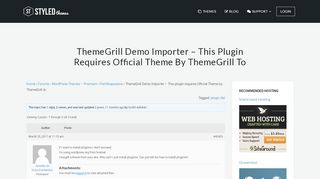 
                            12. ThemeGrill Demo Importer – This plugin requires Official Theme by ...