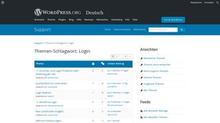 
                            2. Themen-Schlagwort: Login | WordPress.org