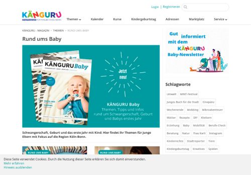 
                            6. Themenwelt Rund ums Baby| KÄNGURU Magazin