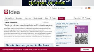 
                            12. Theologe kritisiert neupfingstlerische Missionsbewegung - Idea