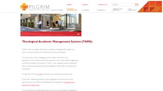 
                            10. Theological Academic Management System (TAMS) — Pilgrim ...