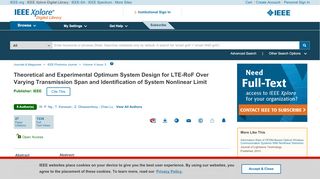 
                            12. Theoretical and Experimental Optimum System Design for LTE-RoF ...